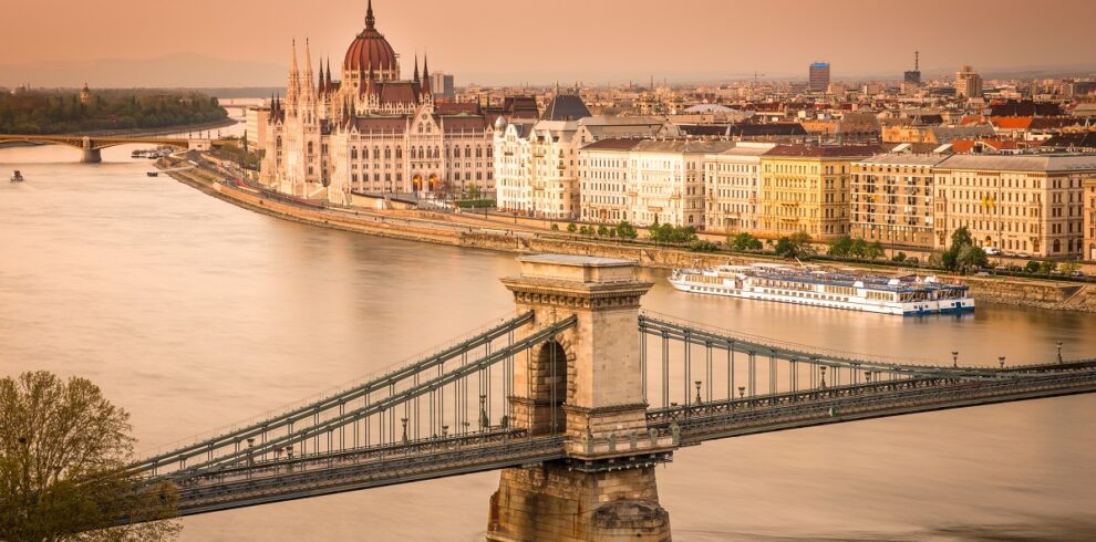 A panorama of the city of Budapest, Hungary