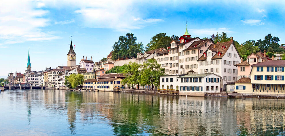 Panoramic view of the Zurich donwtown (Switzerland, 2009)